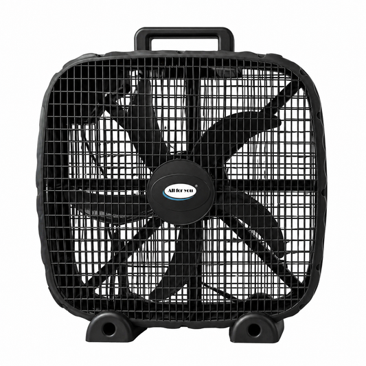 20-Inch 3-Speed Box Fan – Portable Bedroom Fan with Carry Handle, 5-Blade Powerful Airflow & Lightweight Design