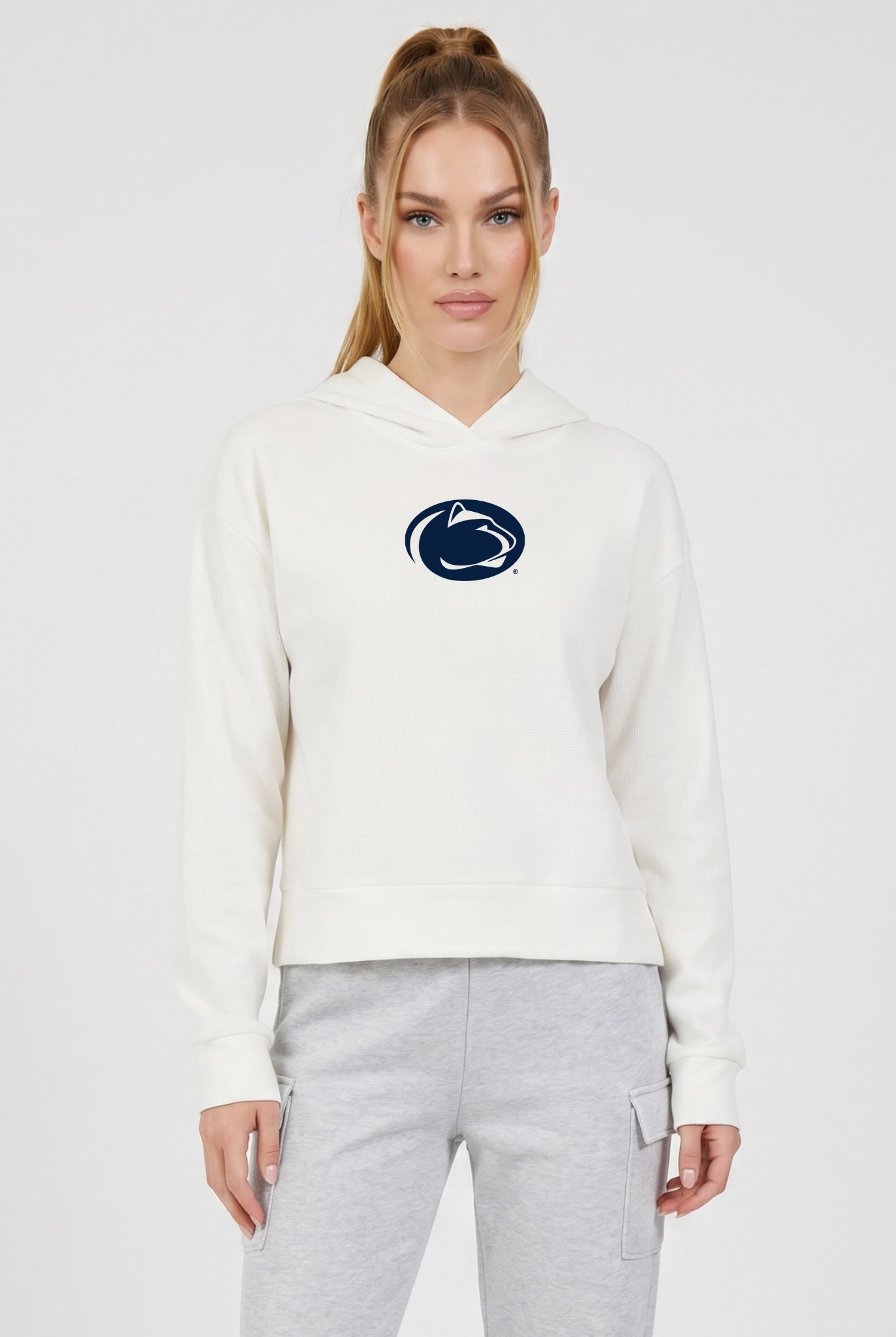 Relaxed Fit Waffle Hoodie Penn State
