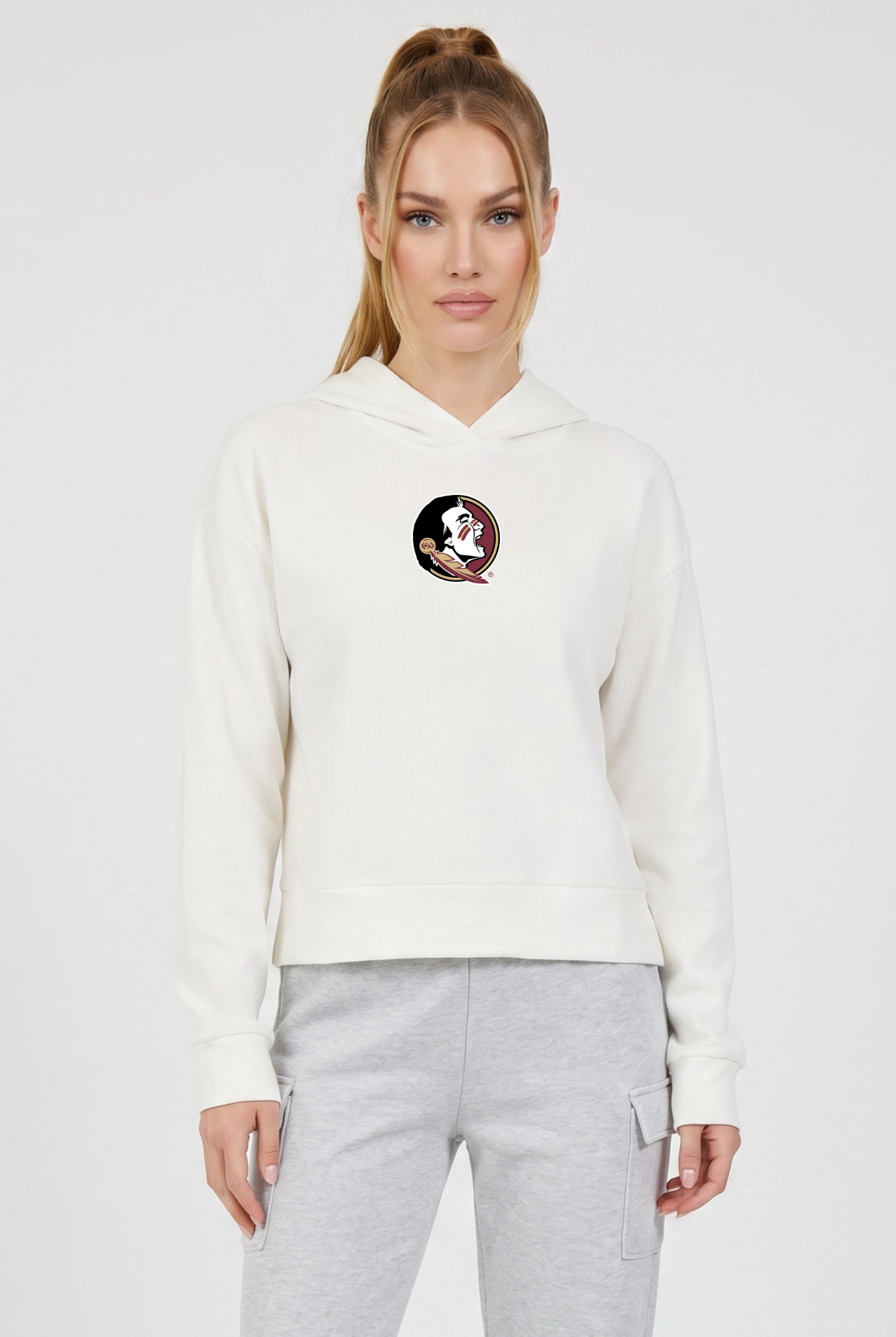 Relaxed Fit Waffle Hoodie Florida State