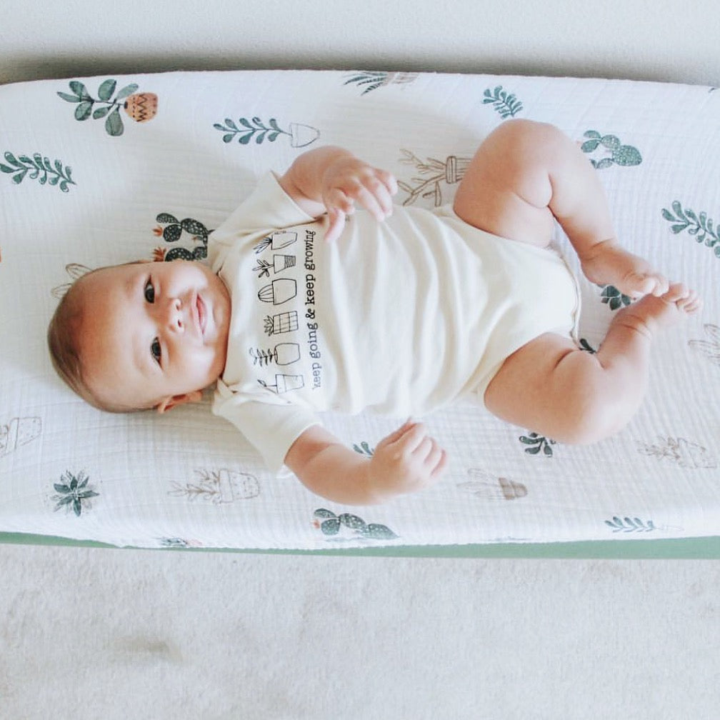 Tenth & Pine Keep Going & Keep Growing Organic Cotton Baby Bodysuit