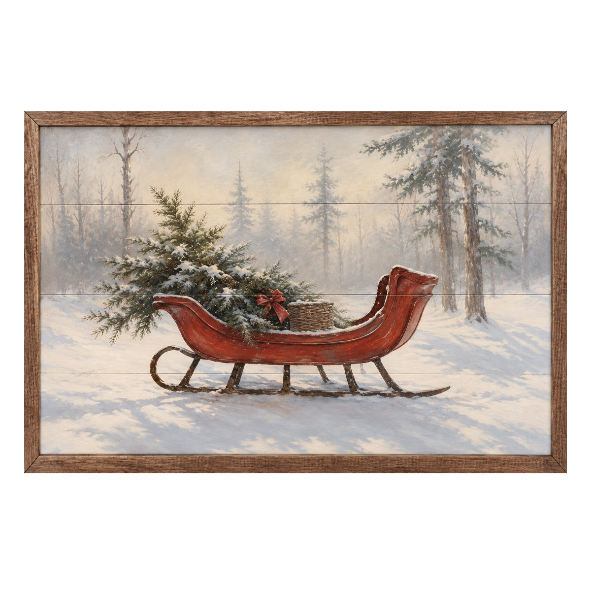 Kendrick Home Beautiful Red Sleigh
