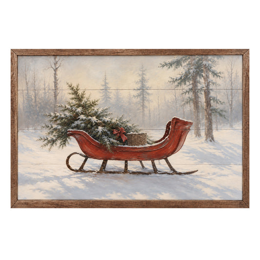 Kendrick Home Beautiful Red Sleigh