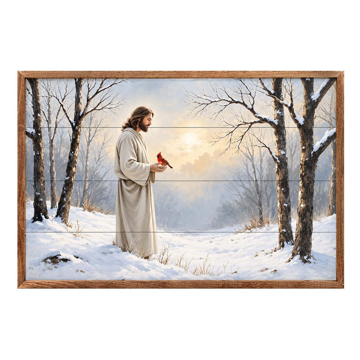 Kendrick Home Cardinal And Jesus In Snow