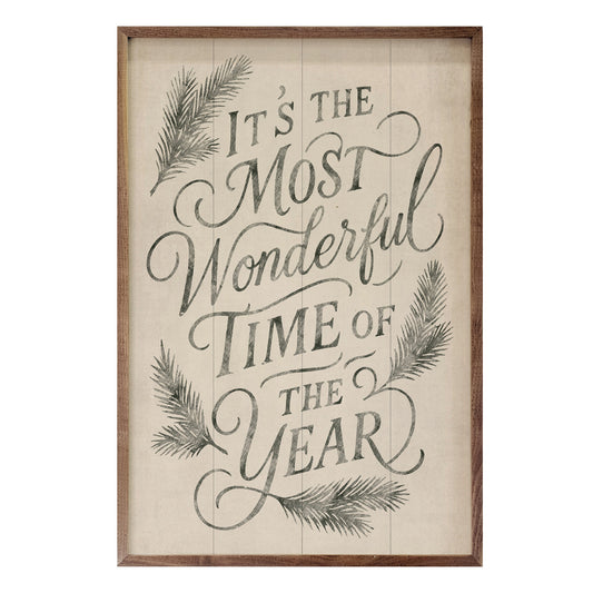 Kendrick Home It's The Most Wonderful Time Pine White