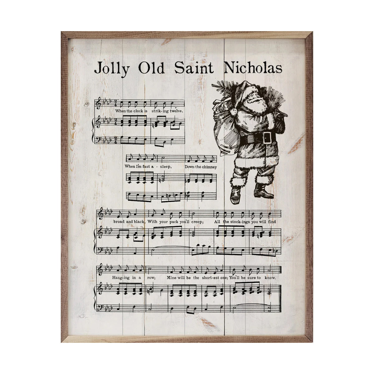 Kendrick Home Jolly Old St Nicholas Sheet Music Whitewash