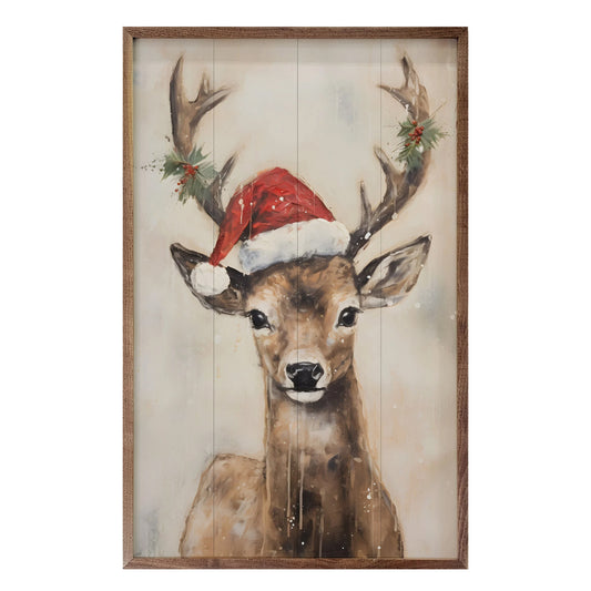 Kendrick Home Reindeer With Hat By Petals Prints Design