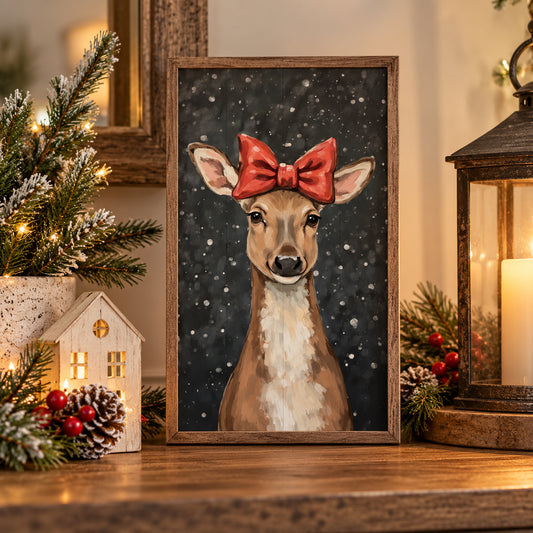 Kendrick Home Reindeer With A Red Bow