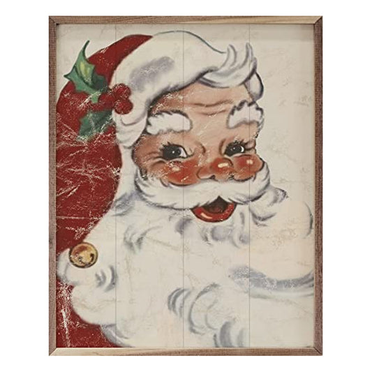 Kendrick Home Rosy Cheeks Santa White