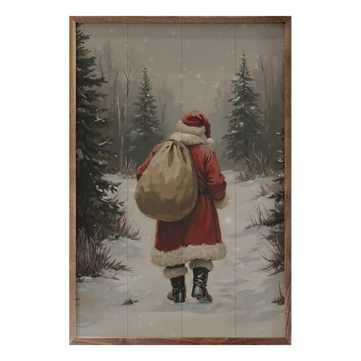 Kendrick Home Santa Claus Walking In Timber