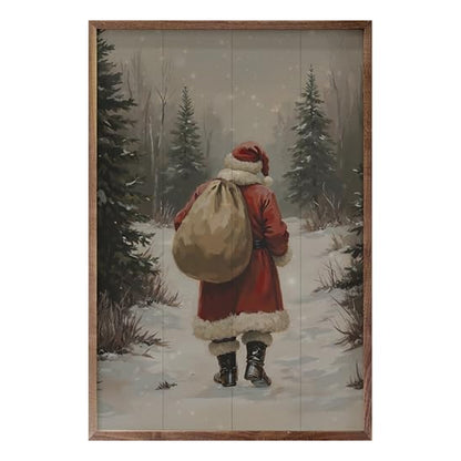 Kendrick Home Santa Claus Walking In Timber