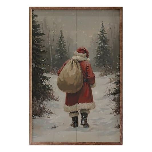 Kendrick Home Santa Claus Walking In Timber