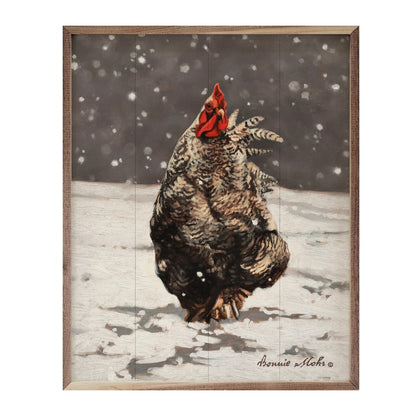 Kendrick Home Winter Rooster By Bonnie Mohr