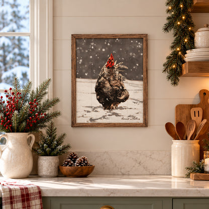 Kendrick Home Winter Rooster By Bonnie Mohr