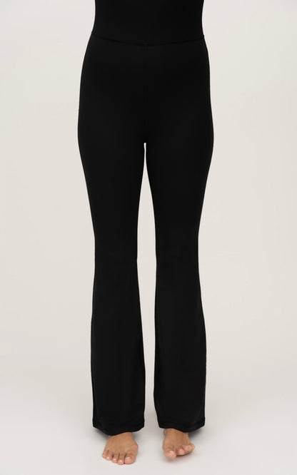 Illusion Ribbed Flare Jumpsuit