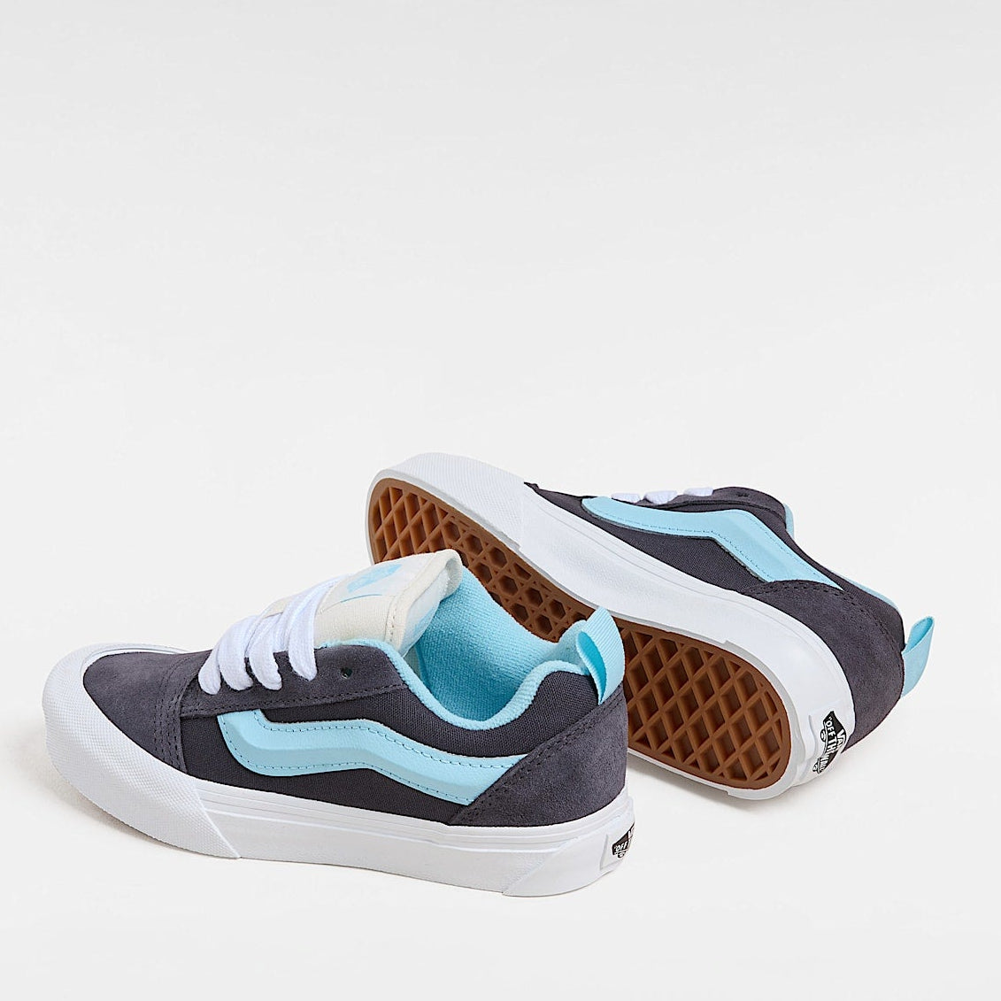 [vn000cyuy31] Preschool Vans Knu Skool - Grey/blue