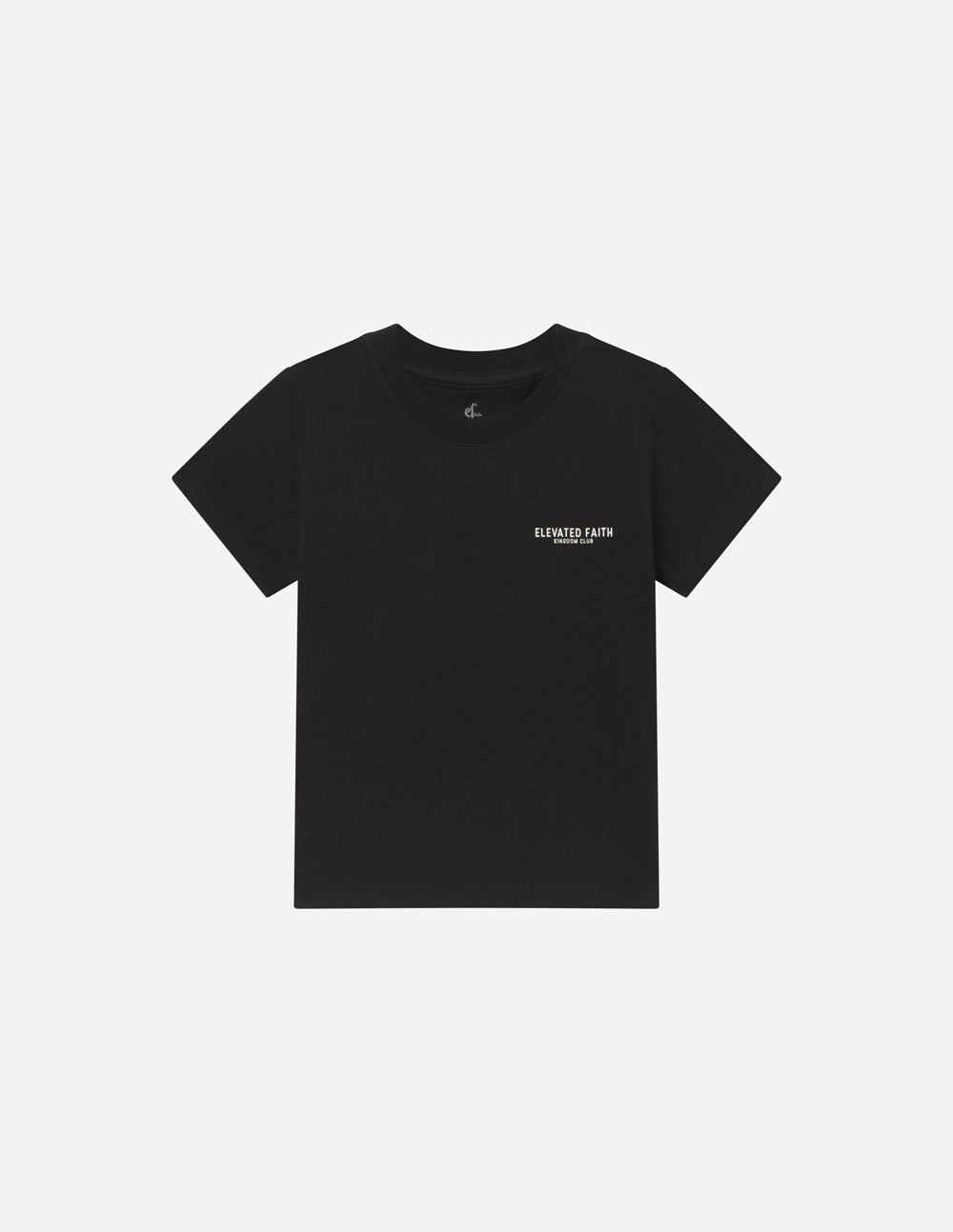 Elevated Faith Kingdom Club Black Kids Tee