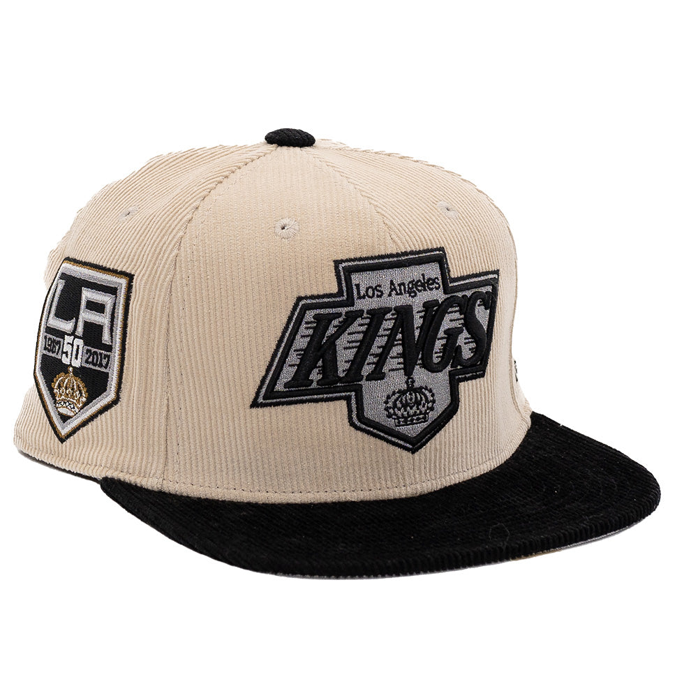 Men's Mitchell & Ness Nhl 2 Tone Team Cord Fitted Vntg Kings - Off White