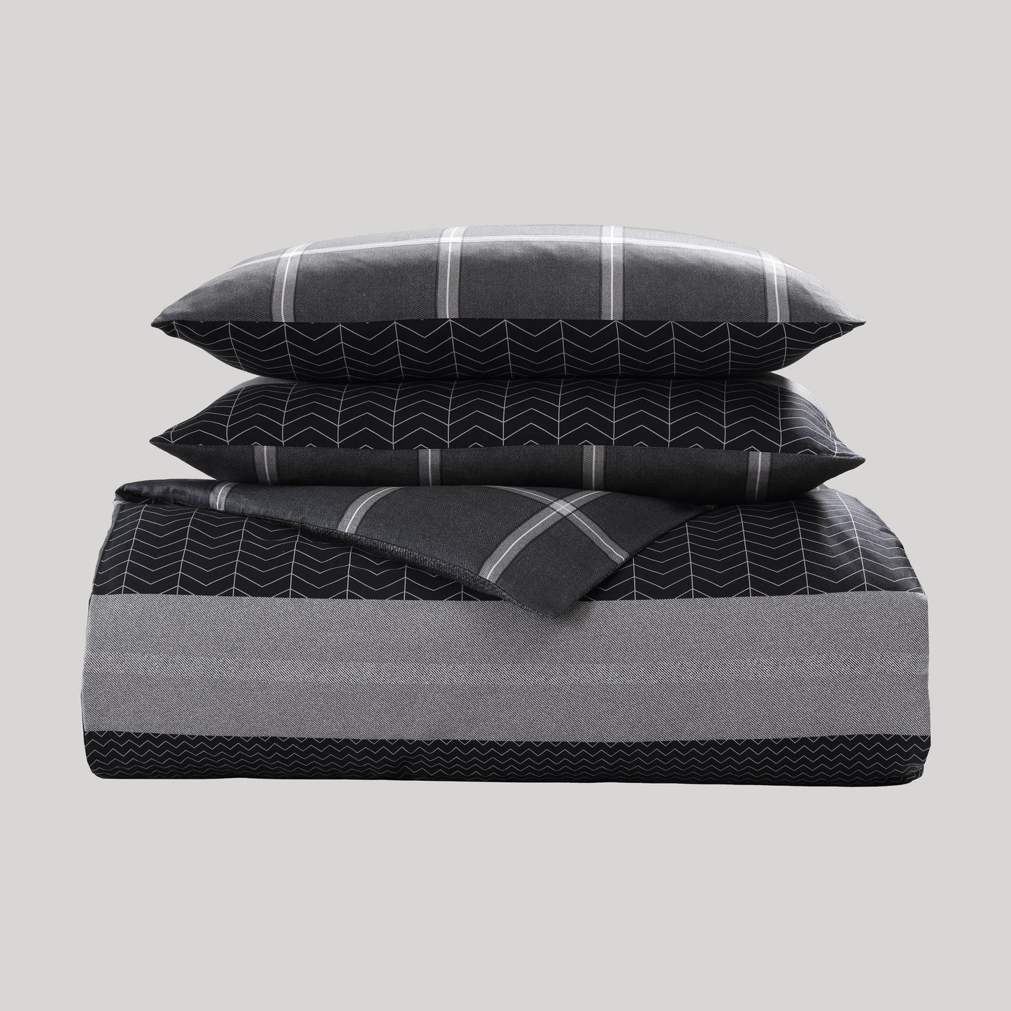 Bebejan Kyle Black 5 Piece Reversible Comforter Set