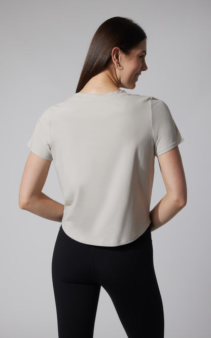 2 PK Airlite Cotton Boxy Cropped Short Sleeve Tee