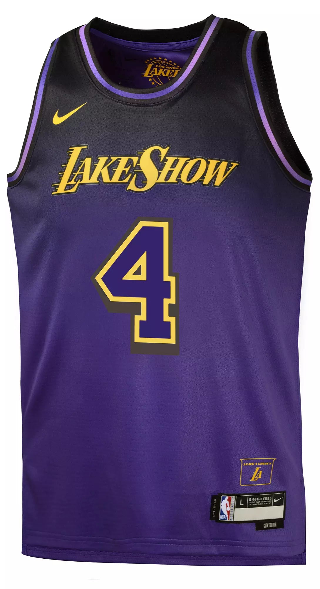 Youth Nike NBA Dalton Knecht #4 Los Angeles Lakers Swingman Jersey