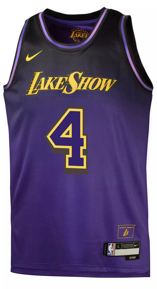 Youth Nike NBA Dalton Knecht #4 Los Angeles Lakers Swingman Jersey