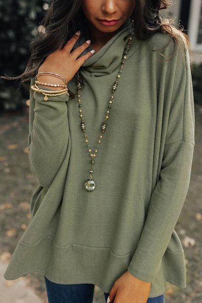 Threaded Pear Rebecca Cowl Neck Shift Tunic Top
