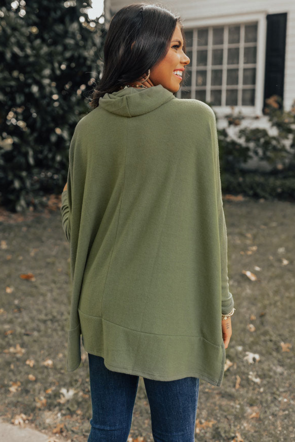 Threaded Pear Rebecca Cowl Neck Shift Tunic Top