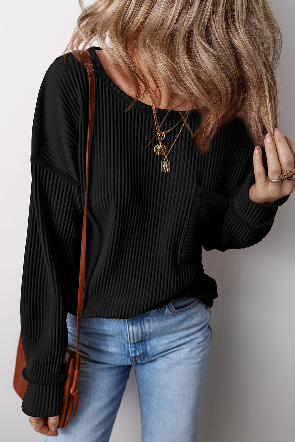Threaded Pear Kennedy Corded Long Sleeve