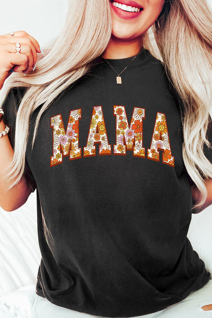 Threaded Pear Sunny Flower MAMA Letter Graphic Tee