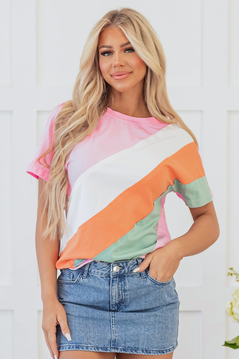 Threaded Pear Sylvie Seamed Crewneck Top