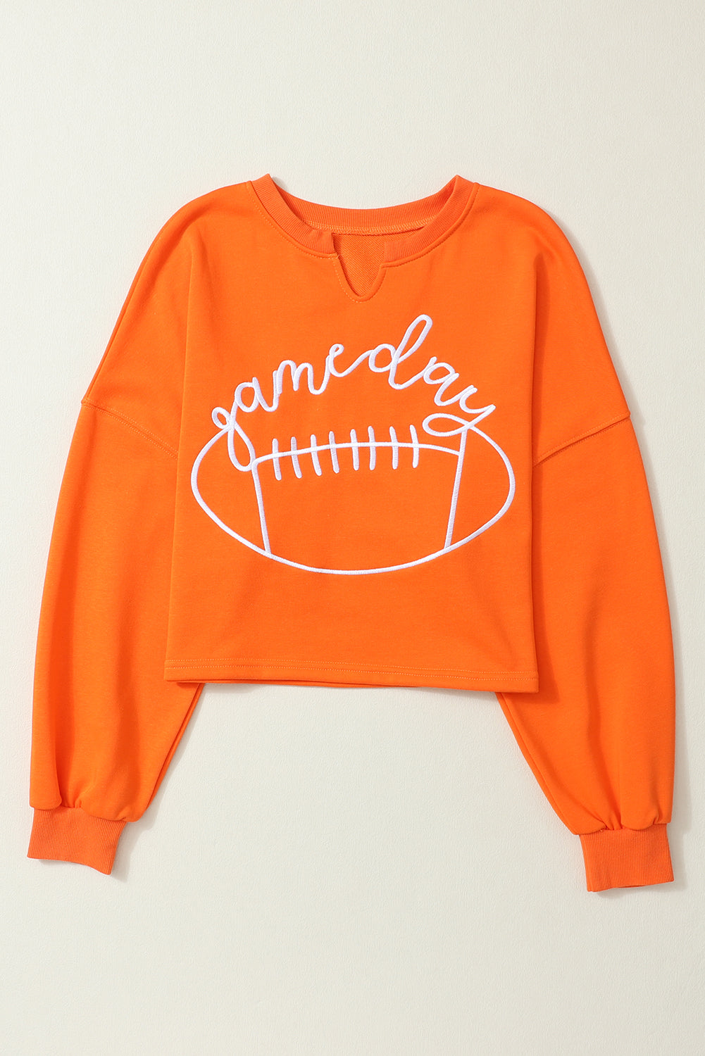 Indy Game Day Notched Neck Sweatshirt - Threaded Pear