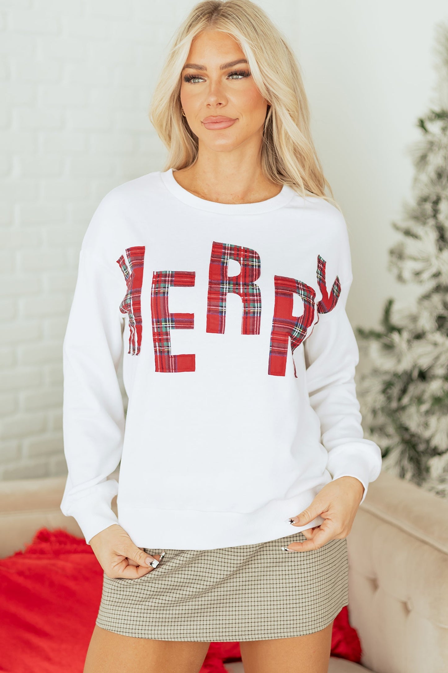 Threaded Pear Joanna Merry Christmas Vacation Sweatshirt