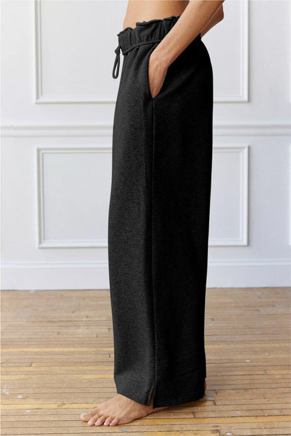 Threaded Pear Greta Elastic High Waist Drawstring Sweatpants