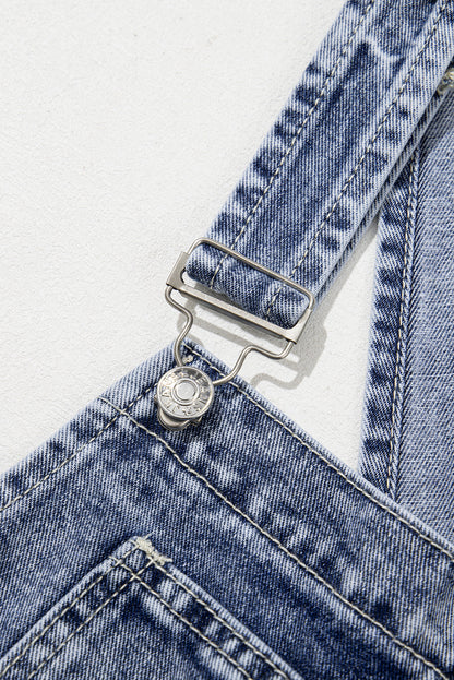 Piper Denim Straight Leg Jumpsuit with Pockets - Threaded Pear