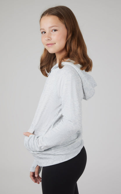 Girls Brushed Full Zip Hooded Jacket