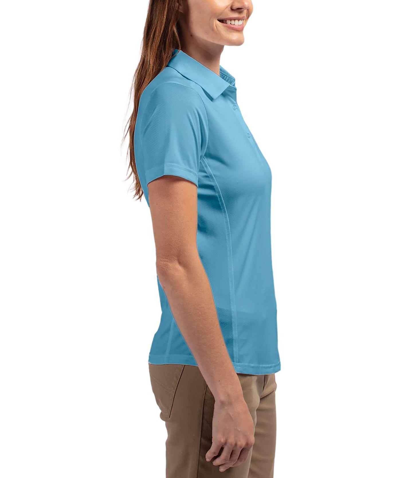 Cutter & Buck Prospect Eco Textured Stretch Recycled Womens Short Sleeve Polo by Cutter & Buck Apparel