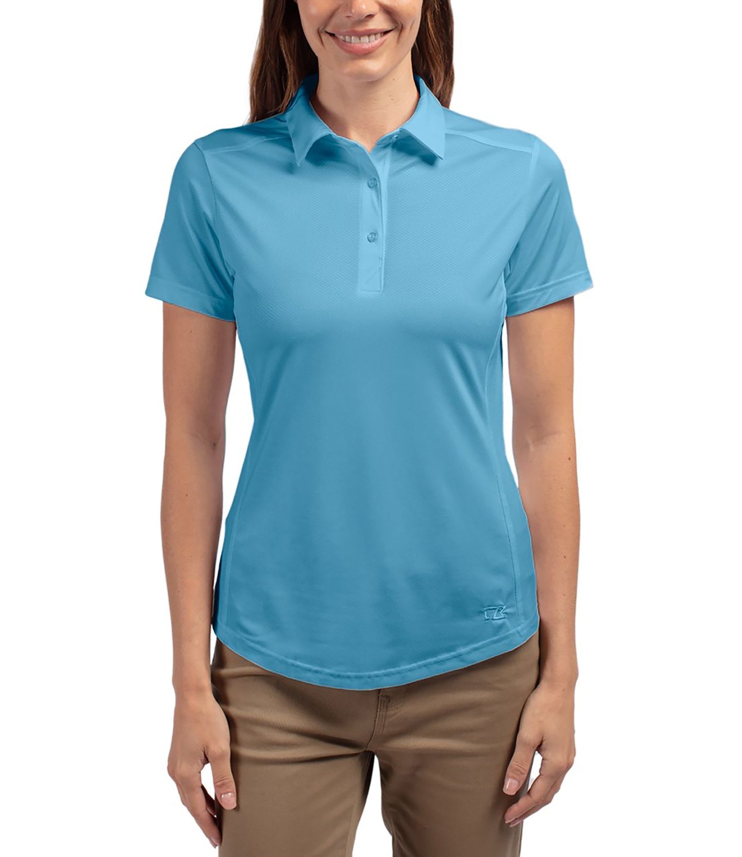Cutter & Buck Prospect Eco Textured Stretch Recycled Womens Short Sleeve Polo by Cutter & Buck Apparel