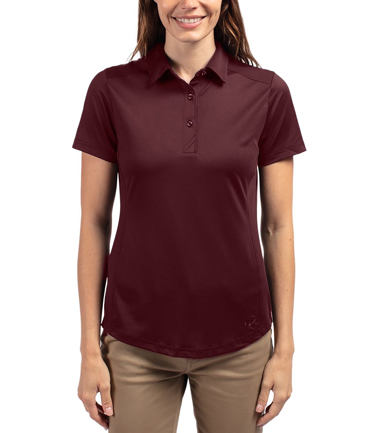 Cutter & Buck Prospect Eco Textured Stretch Recycled Womens Short Sleeve Polo by Cutter & Buck Apparel