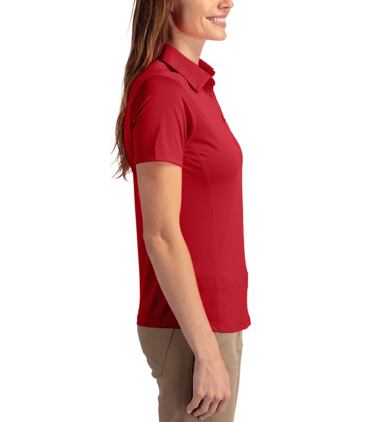 Cutter & Buck Prospect Eco Textured Stretch Recycled Womens Short Sleeve Polo by Cutter & Buck Apparel