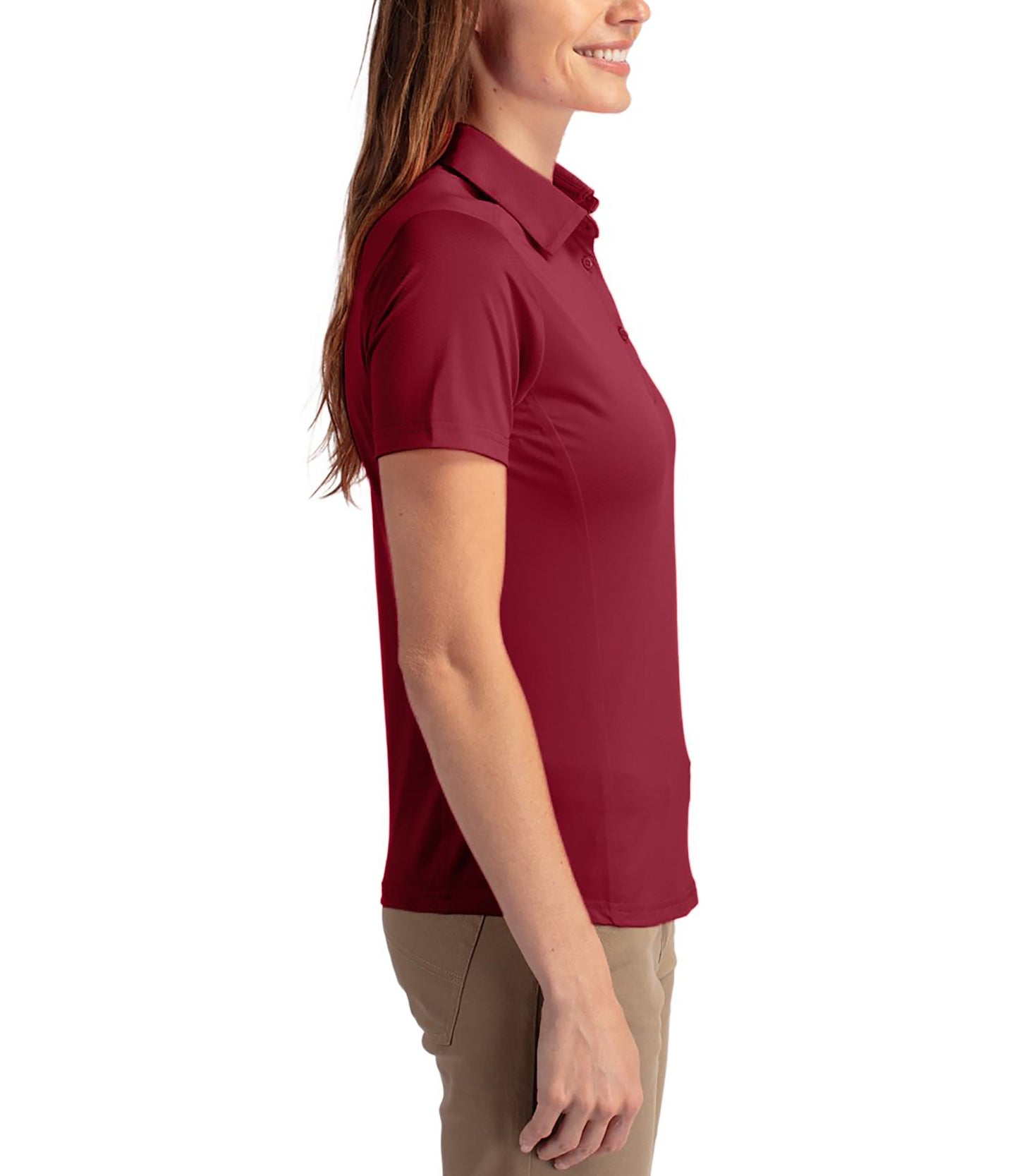 Cutter & Buck Prospect Eco Textured Stretch Recycled Womens Short Sleeve Polo by Cutter & Buck Apparel