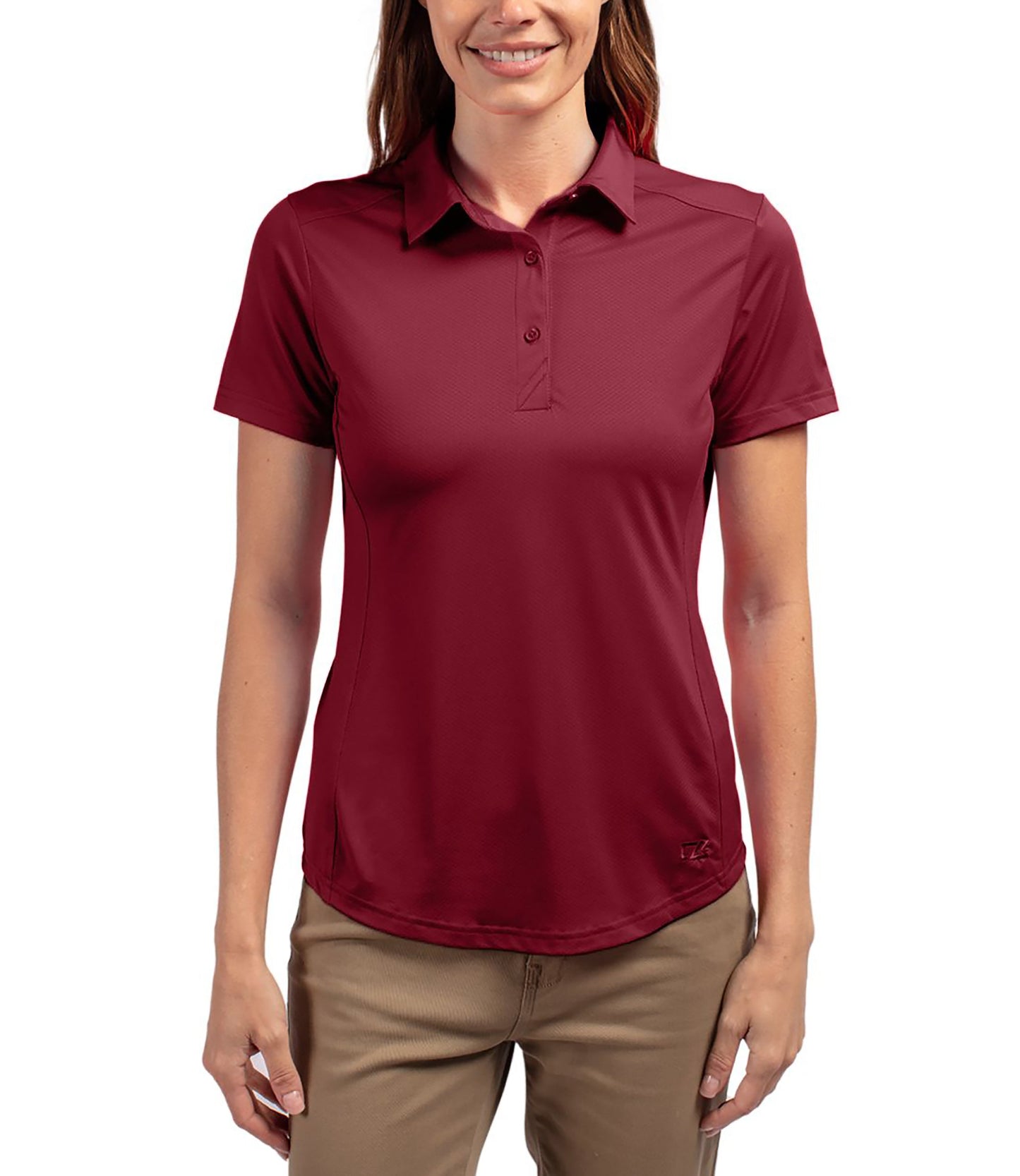 Cutter & Buck Prospect Eco Textured Stretch Recycled Womens Short Sleeve Polo by Cutter & Buck Apparel