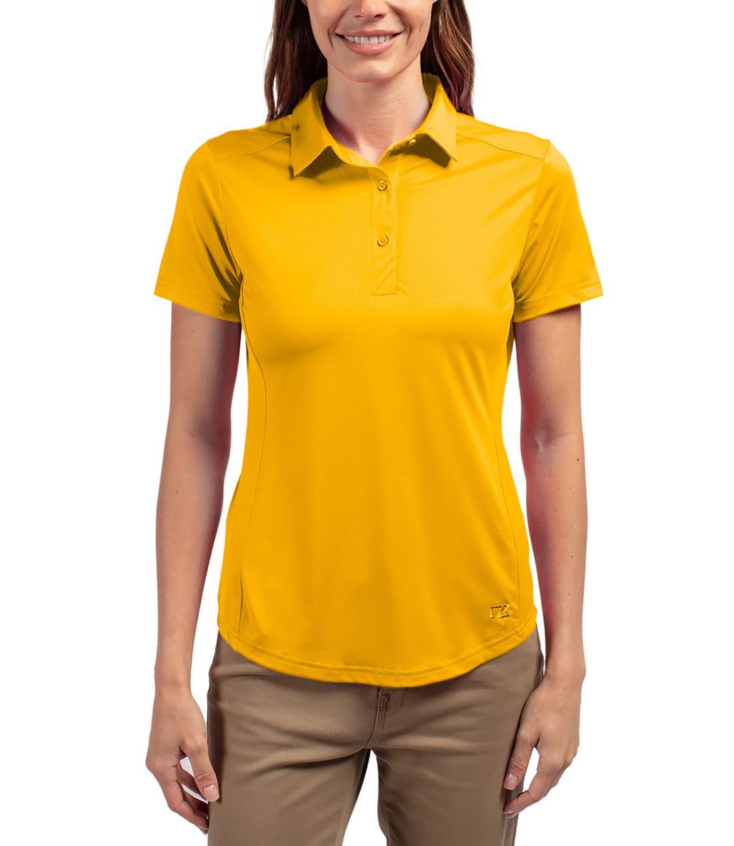 Cutter & Buck Prospect Eco Textured Stretch Recycled Womens Short Sleeve Polo by Cutter & Buck Apparel
