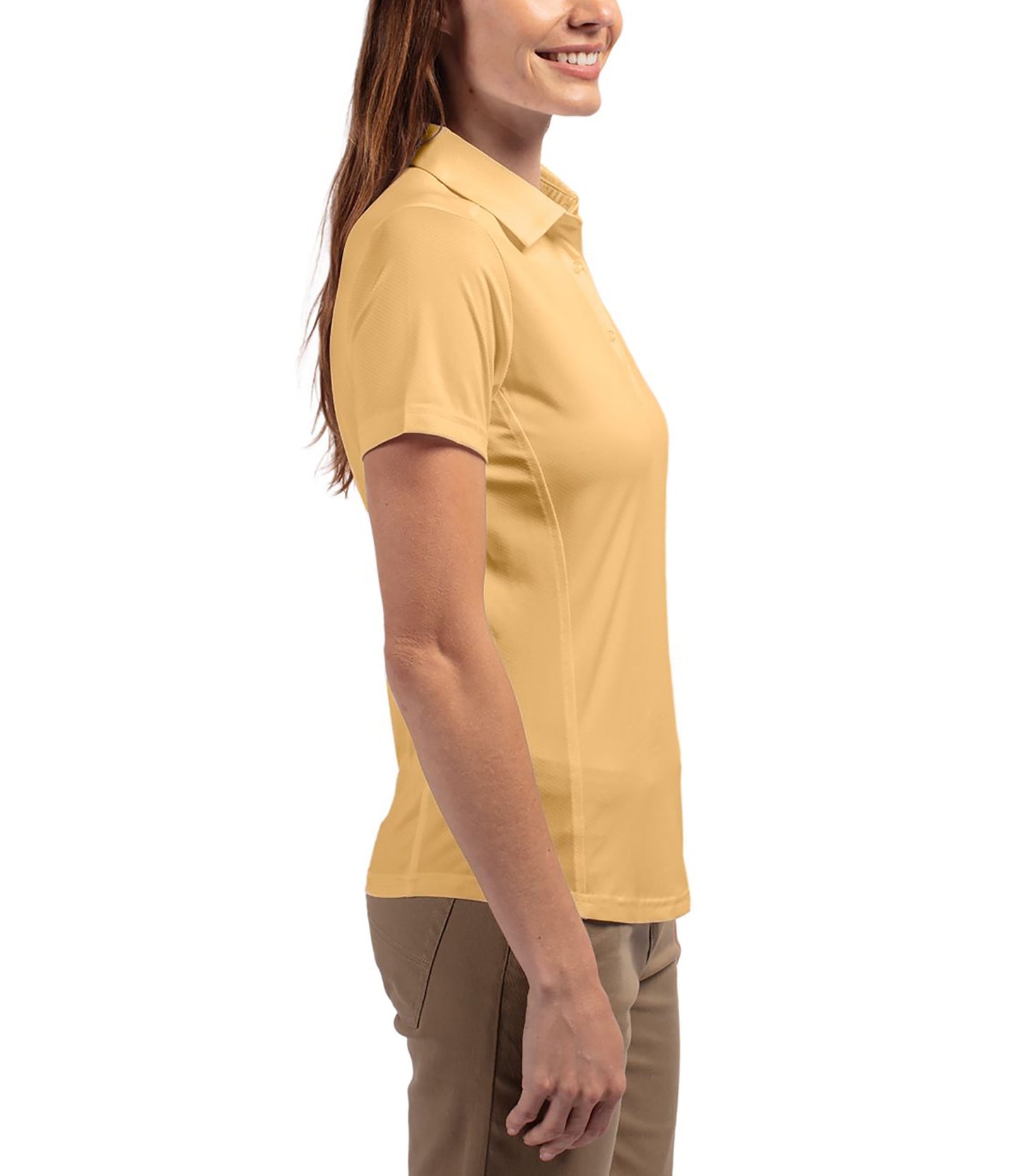 Cutter & Buck Prospect Eco Textured Stretch Recycled Womens Short Sleeve Polo by Cutter & Buck Apparel