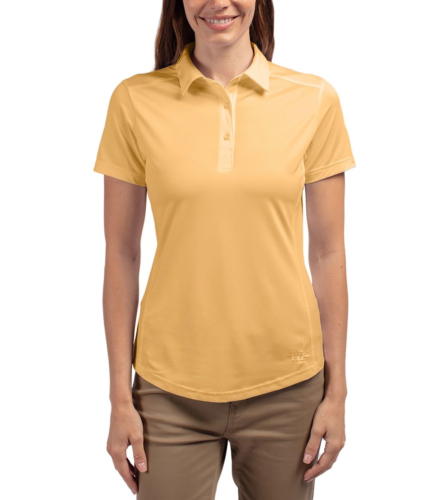 Cutter & Buck Prospect Eco Textured Stretch Recycled Womens Short Sleeve Polo by Cutter & Buck Apparel