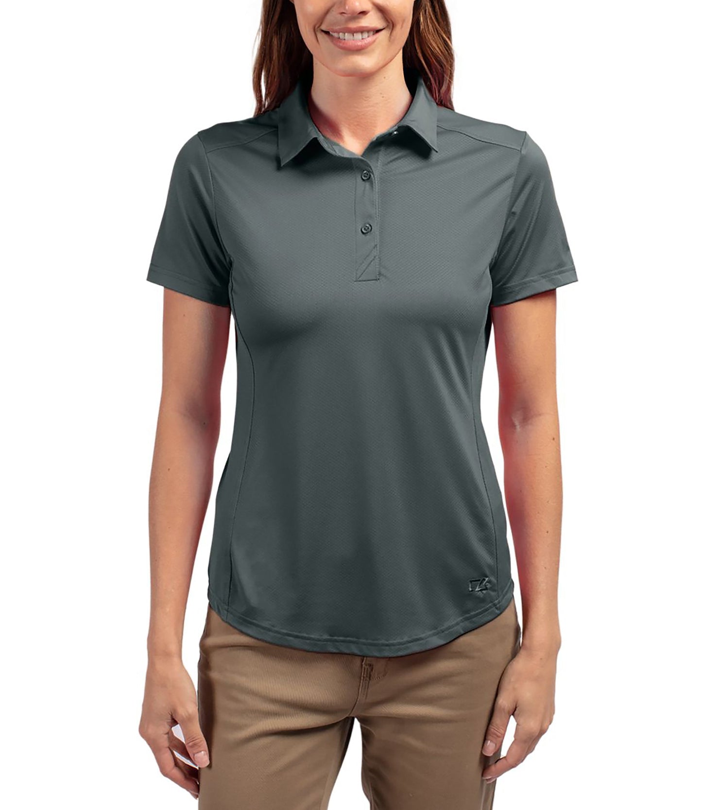 Cutter & Buck Prospect Eco Textured Stretch Recycled Womens Short Sleeve Polo by Cutter & Buck Apparel