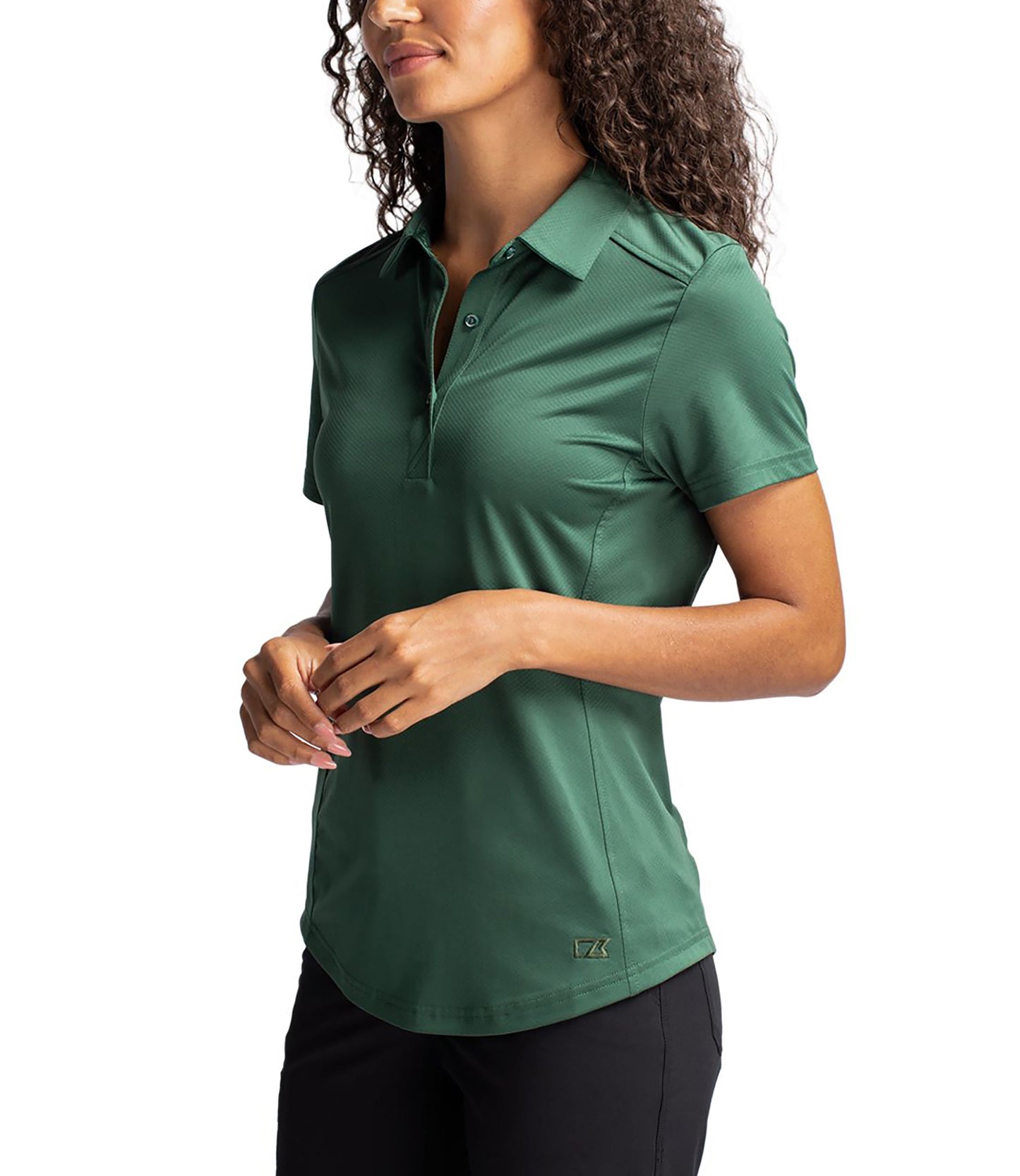 Cutter & Buck Prospect Eco Textured Stretch Recycled Womens Short Sleeve Polo by Cutter & Buck Apparel
