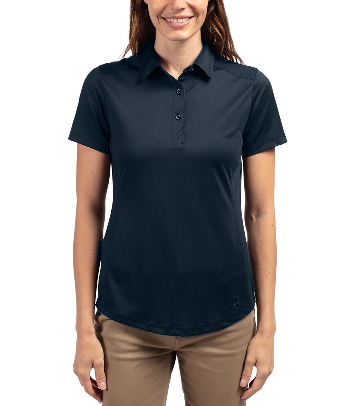 Cutter & Buck Prospect Eco Textured Stretch Recycled Womens Short Sleeve Polo by Cutter & Buck Apparel