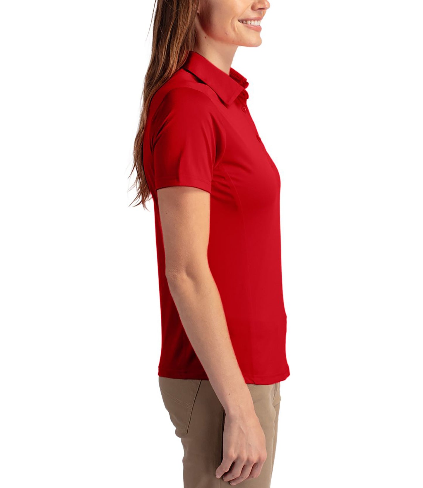 Cutter & Buck Prospect Eco Textured Stretch Recycled Womens Short Sleeve Polo by Cutter & Buck Apparel