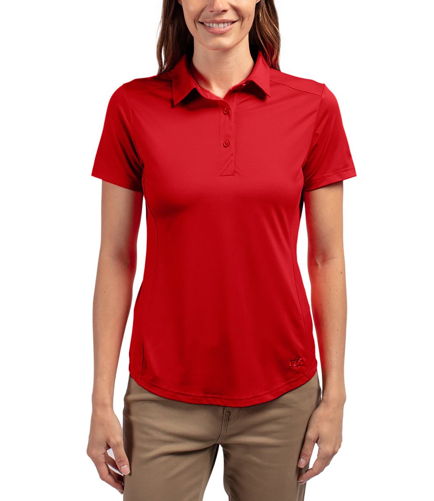 Cutter & Buck Prospect Eco Textured Stretch Recycled Womens Short Sleeve Polo by Cutter & Buck Apparel
