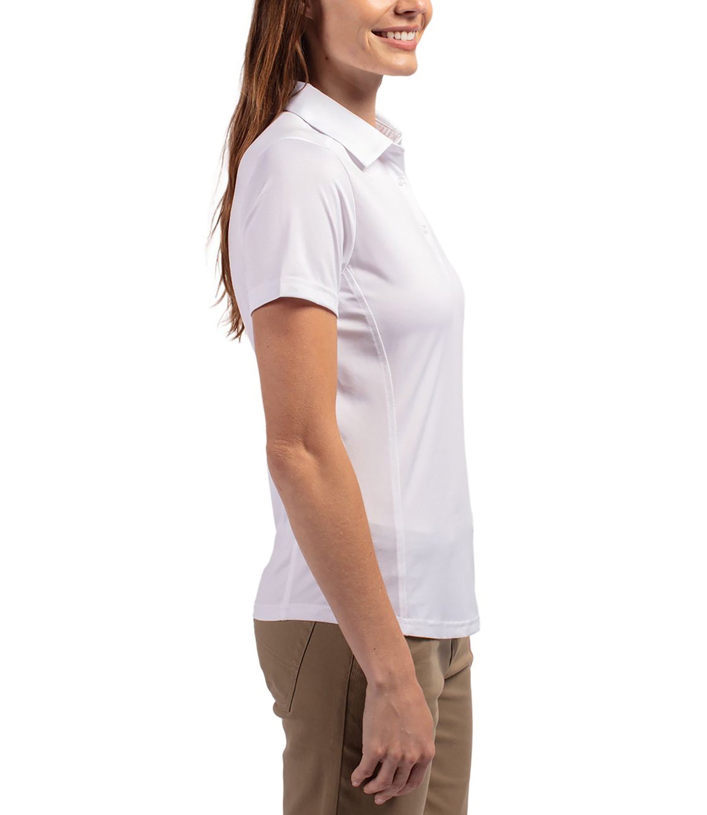 Cutter & Buck Prospect Eco Textured Stretch Recycled Womens Short Sleeve Polo by Cutter & Buck Apparel